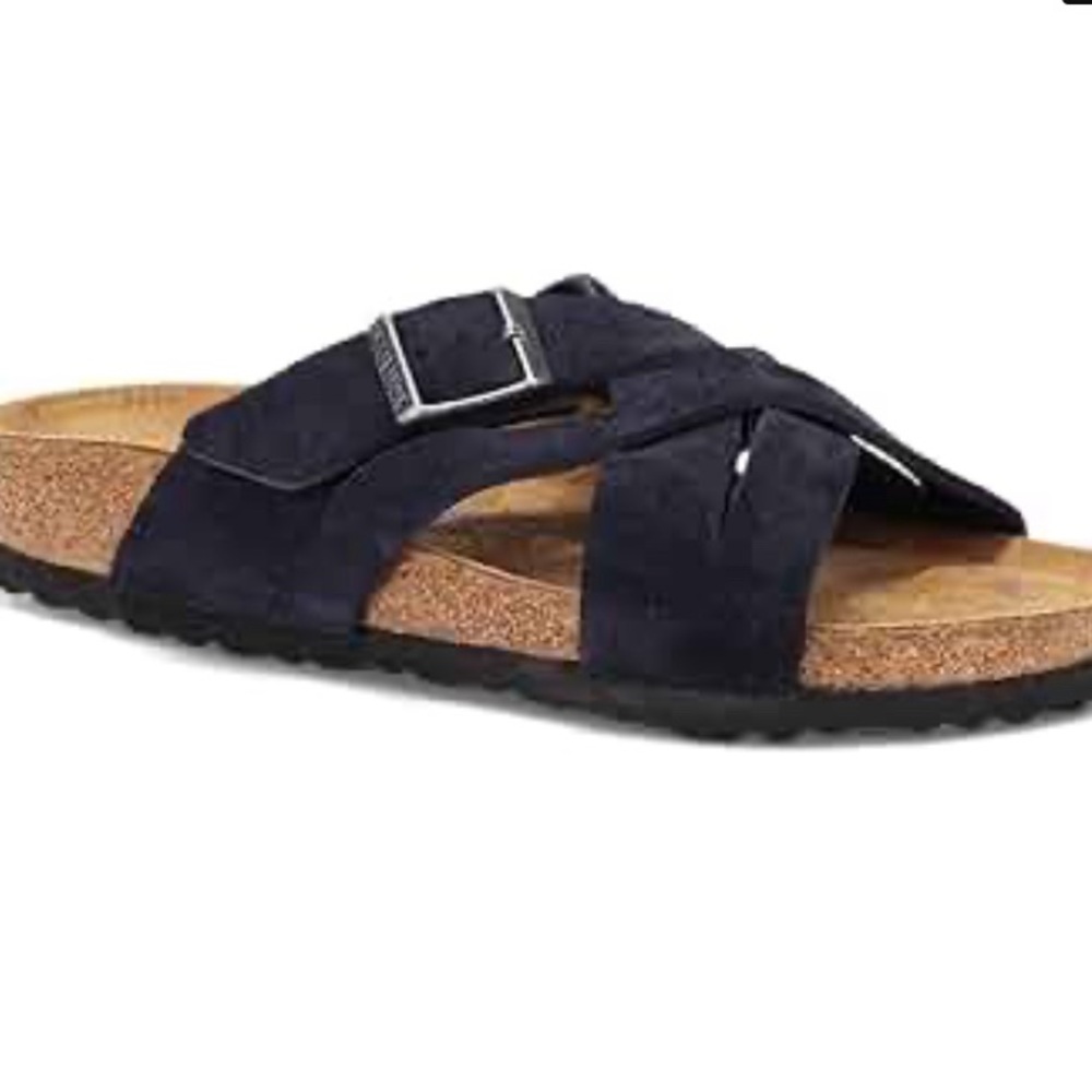 Birkenstock men’s Lugano tobacco oil sandals